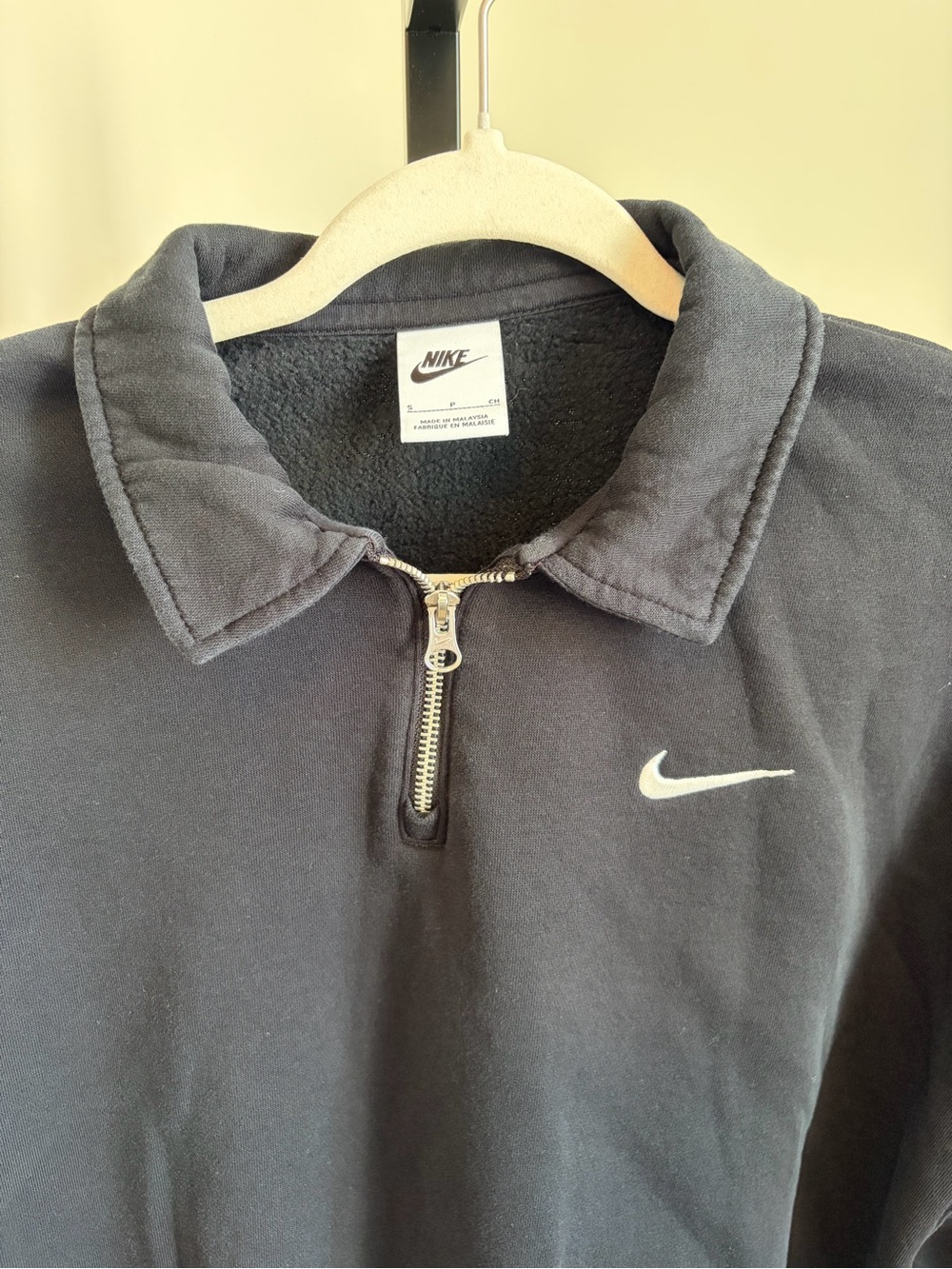 Nike Phoenix Fleece Oversized 1/4-Zip Sweatshirt Black Size Small EUC - Picture 5 of 7